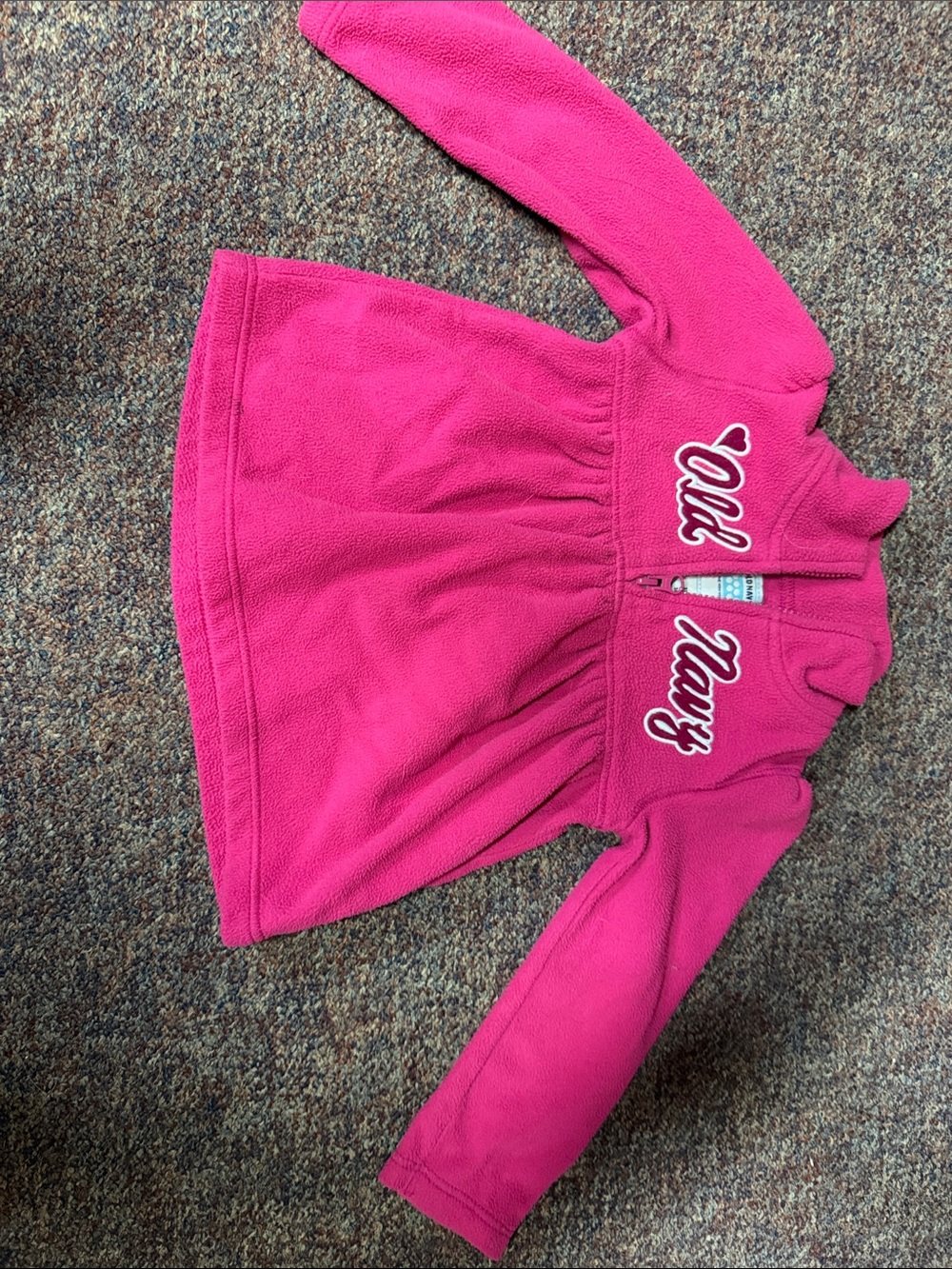 Old Navy Hot Pink Fleece Zip-Up Dress Top